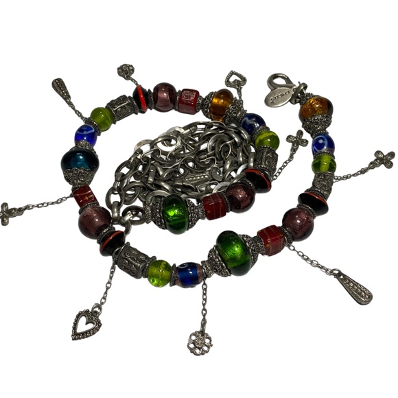 Chico's Lampwork Glass Chain Belt - Picture 6 of 8